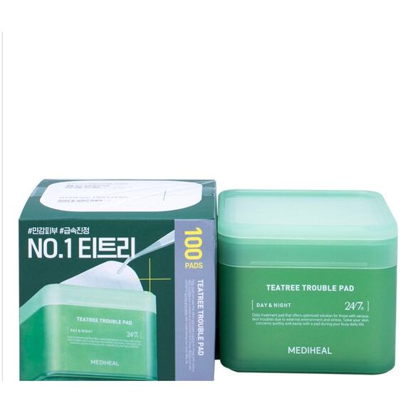 K Care: Mediheal 24/7 Day And Night Toner Pad 100Pc*Tea Tree Trouble pad*Korean - Picture 1 of 1